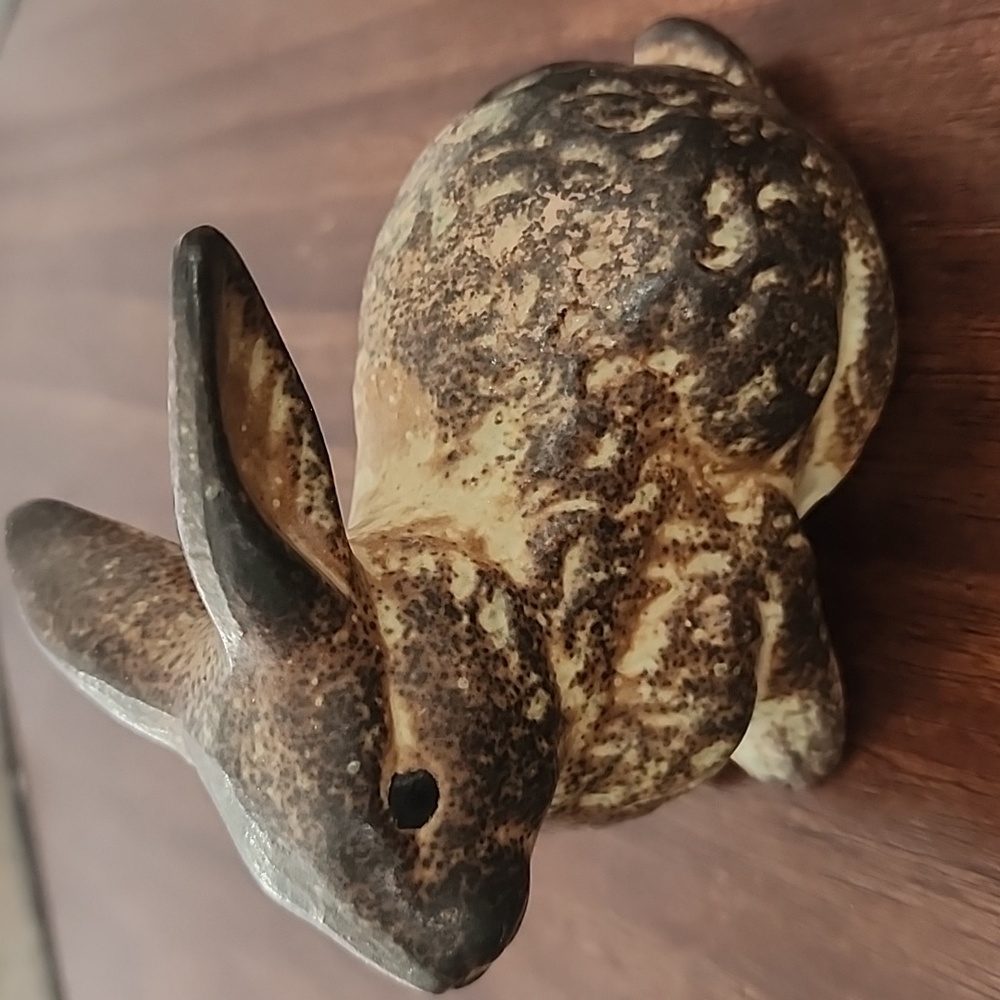Otagiri OMC Vintage Pair Ceramic Bunny Rabbit Figurines Japan 1970s Brown 3” - Picture 5 of 13
